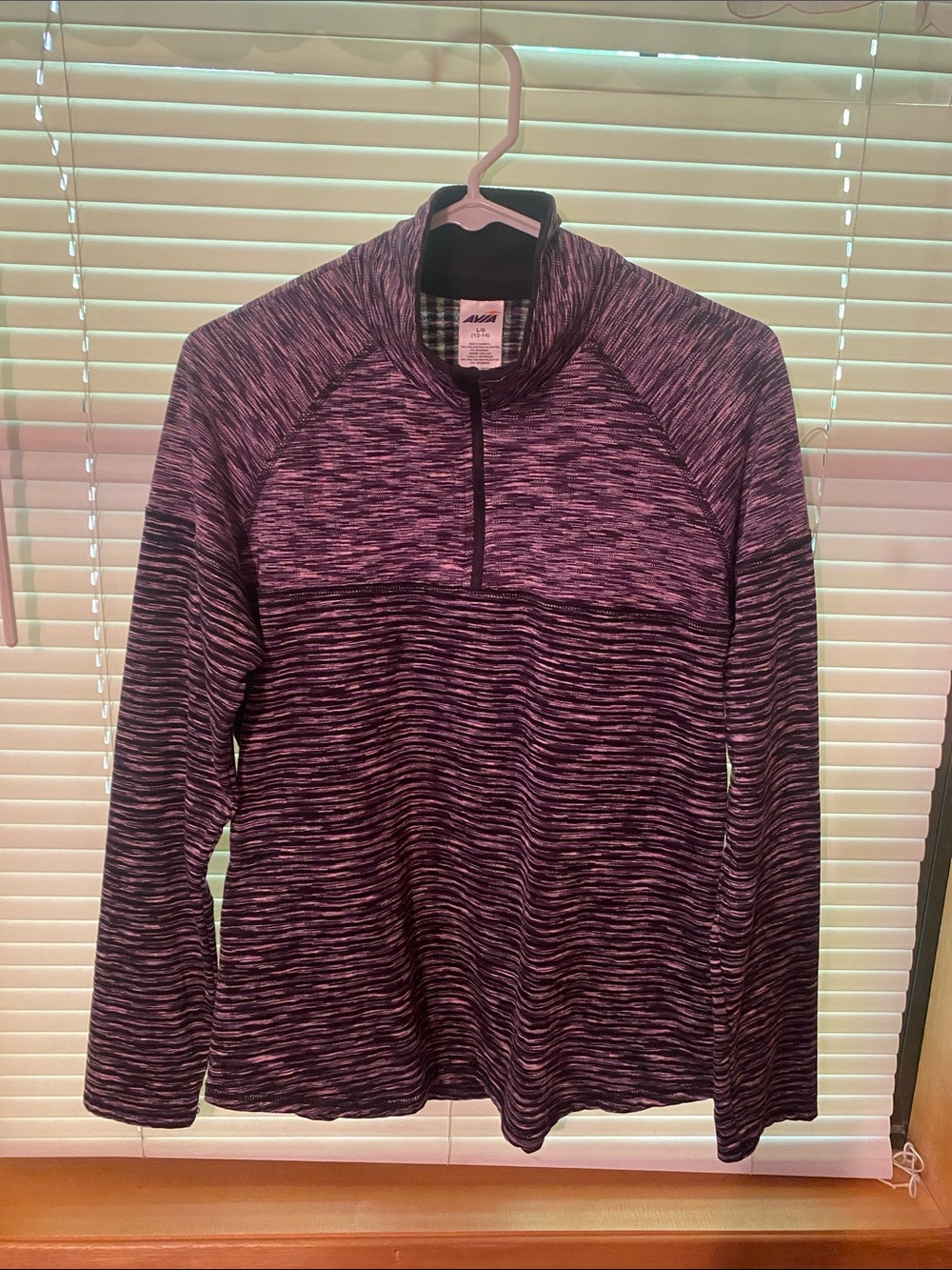 Avia Purple Space-Dye Half-Zip Pullover